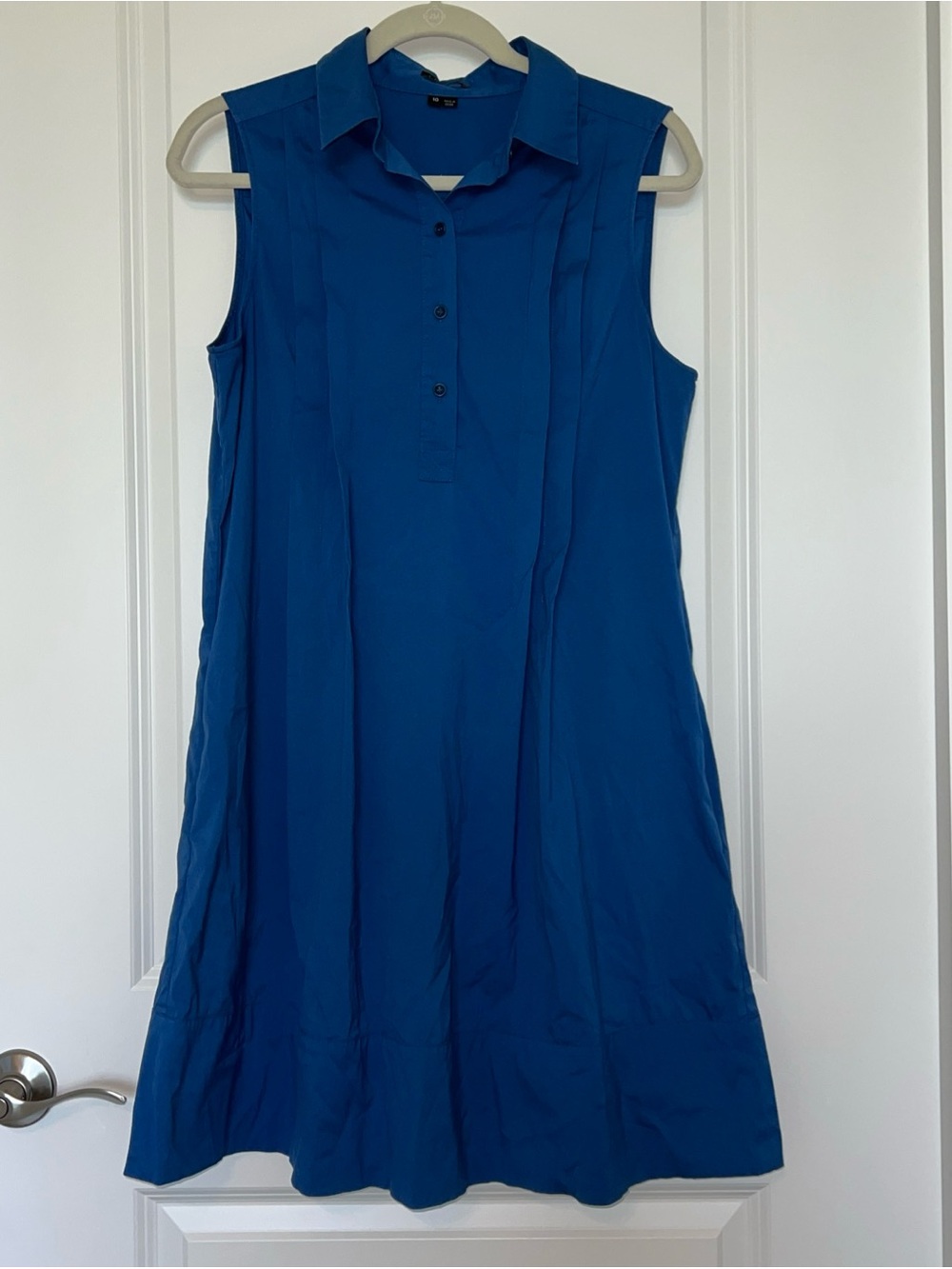 Theory Sleeveless Collared A-Line Dress Blue sz. 10